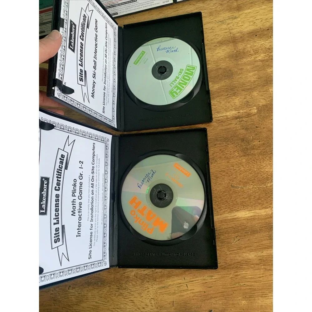 Lakeshore Interactive Whiteboard Lot Of 5 Computer CD grade 1-5 Home School Math